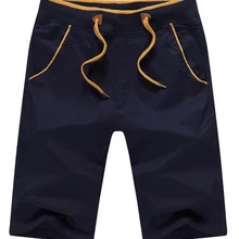 Новые летние мужские хлопковые шорты средней длины прямые тонкие мужские пляжные шорты в повседневном стиле однотонные мягкие мужские брендовые шорты 4XL