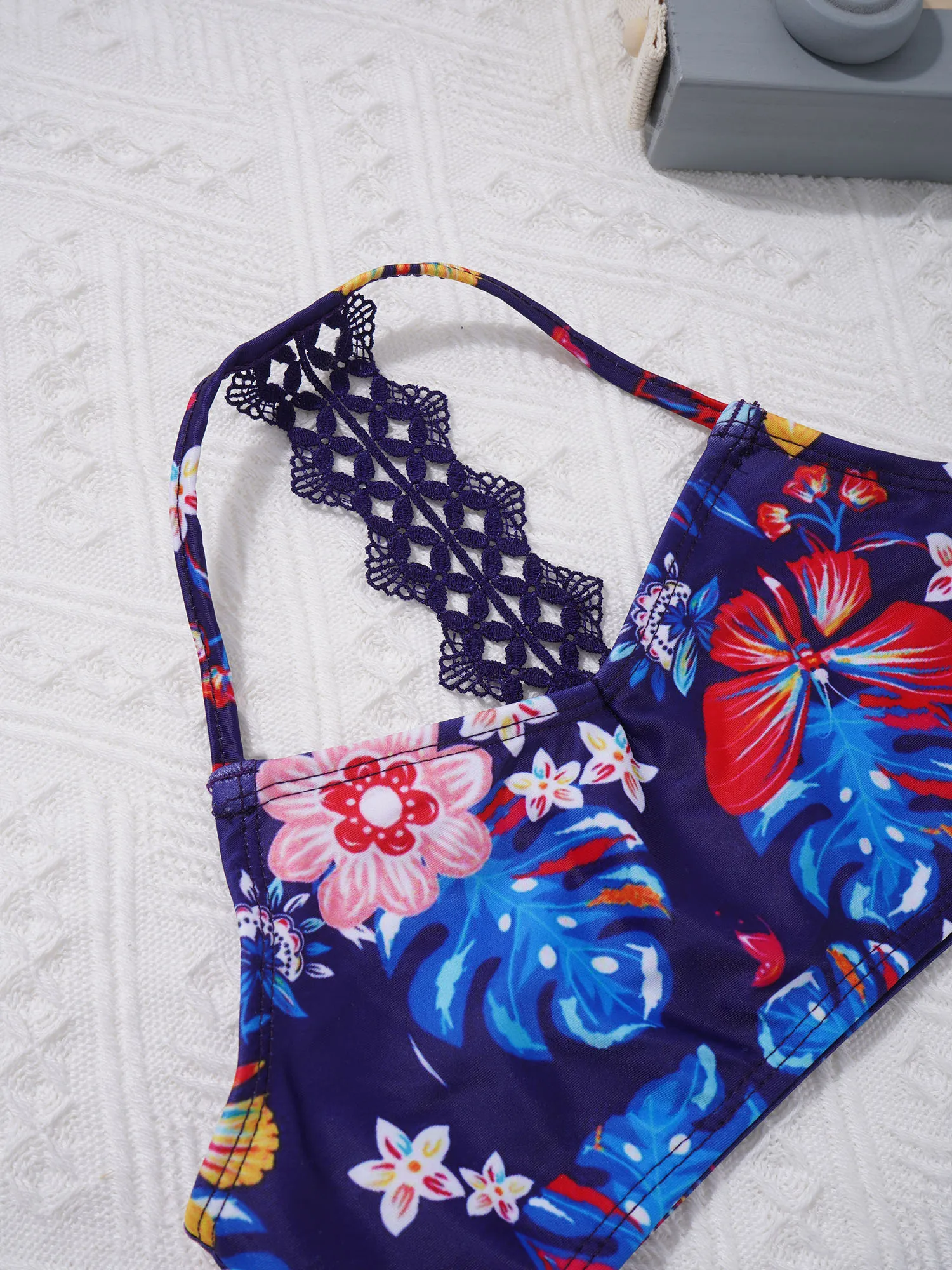 TiaoBug Summer 2Pcs Kids Girls Floral Printed Bikini Set Sleeveless Top Swim Trunks With Adjustable Strap Swimsuit Swimwear