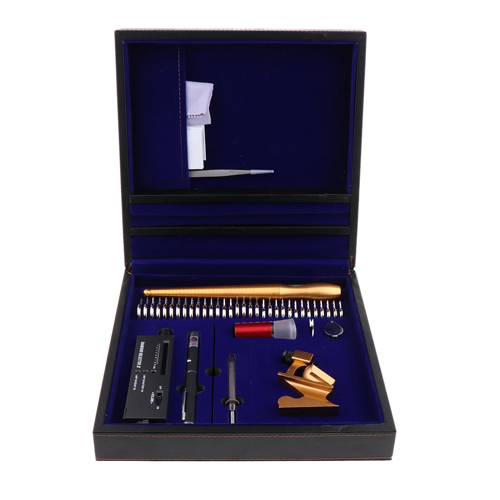 

Diamond Selector 2 Tester Loupe 3 Prong Pick Up Tweezer Ring Mandrel Sizer