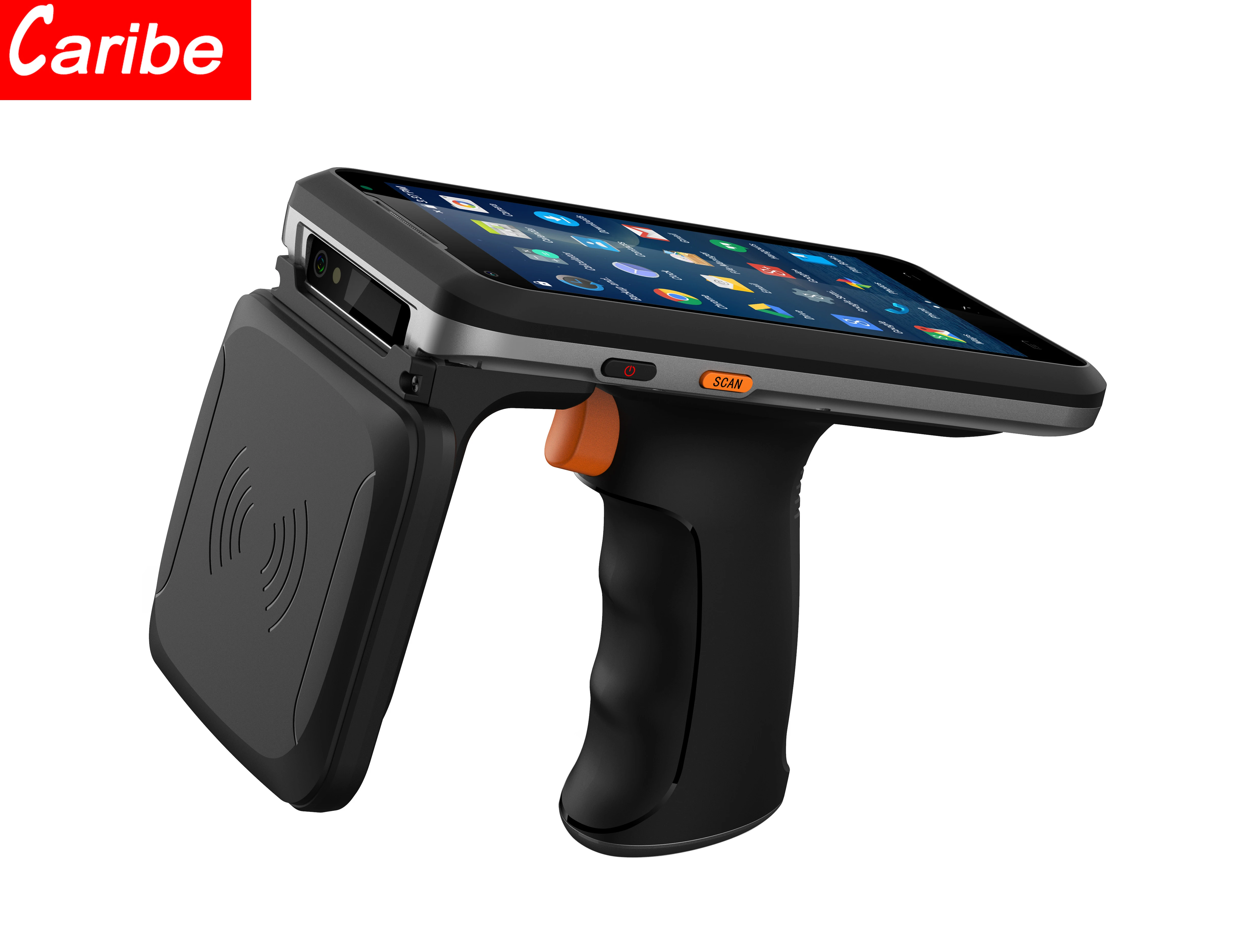 Caribe Android 8.1 Mobiele Data Collector IP66 Robuuste Handheld Pda 1D 2D Barcode Scanner Uhf Rfid Reader