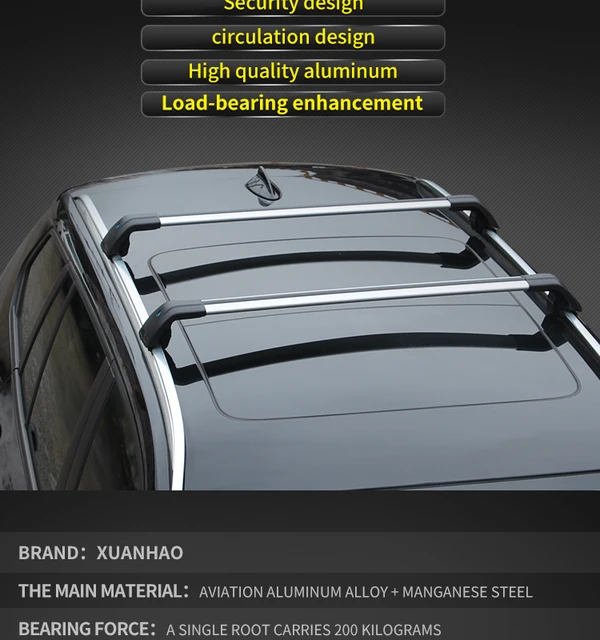 Barres latérales en alliage d'aluminium pour BMW X5 E53 2000-2006, barres  transversales, toit T1, bagages CUV SUV LED, 2 pièces - AliExpress