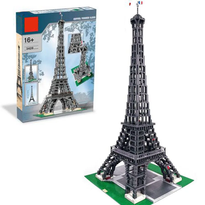 

30009 City Famous Architecture Paris Building Blocks Eiffel Tower Model Bricks Birthday Compatible 10181 3478pcs Toys