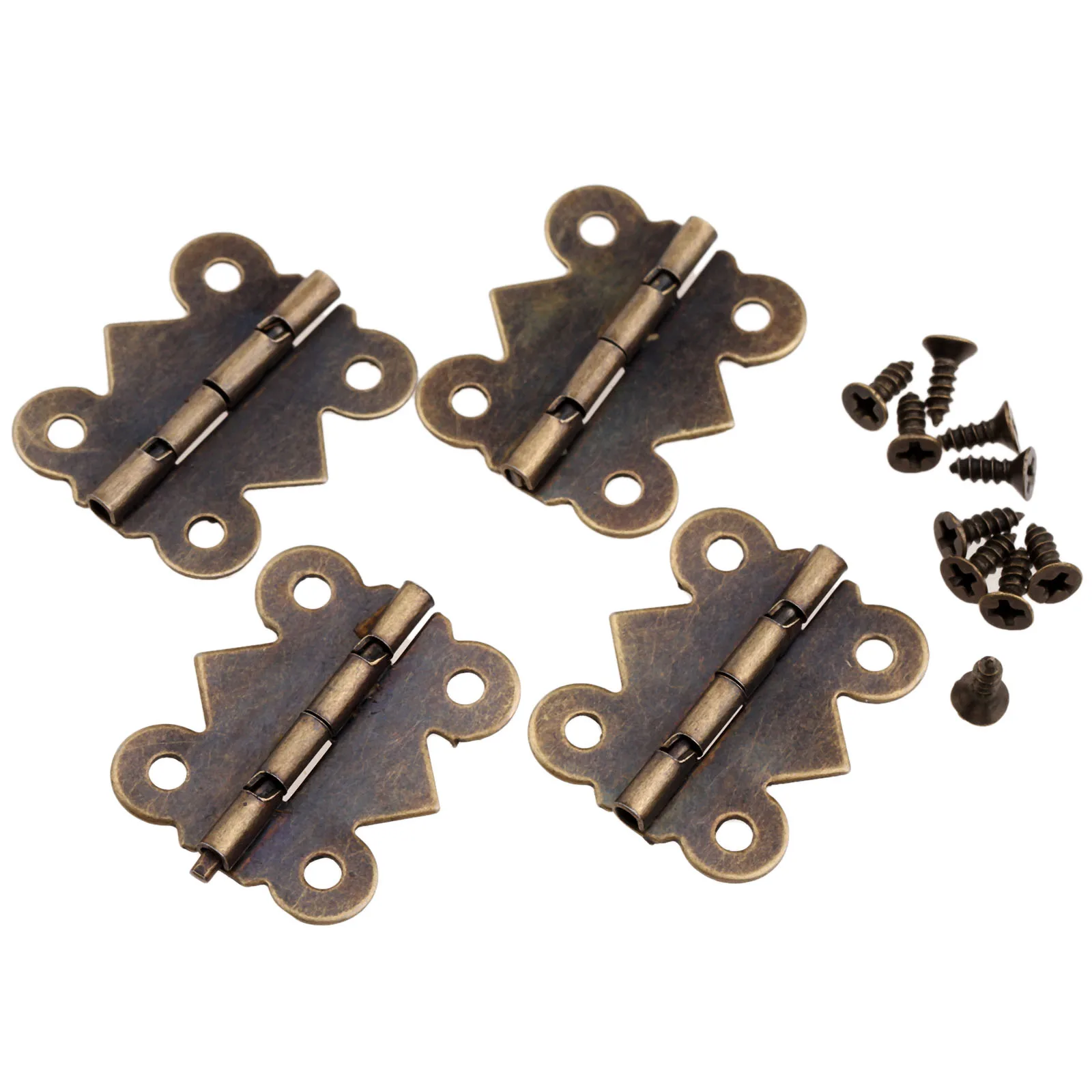 4pcs 25*20mm Antique Bronze Mini Butterfly Door Hinges Drawer