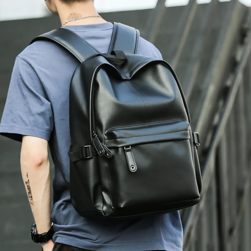 Weysfor Fashion Men Laptop Backpack Backpacks for Teenager Luxury Designer PU Leather Backpacks High Quality Travel Backpacks