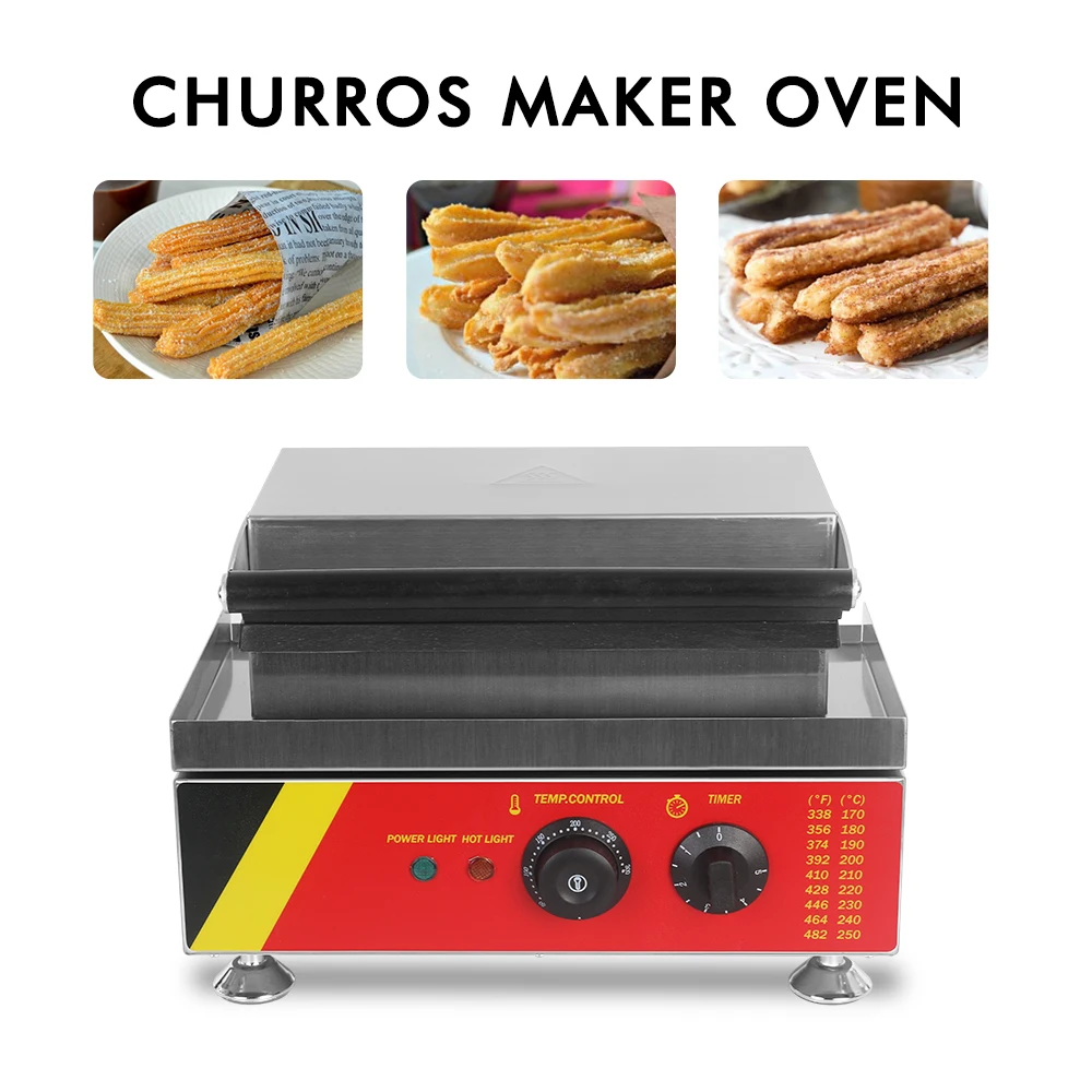 ITOP Электрический Churros Maker Нержавеющая сталь 1500 Вт Коммерческих Чуррос наполнитель антипригарное покрытие вафельный латинские фрукты машина