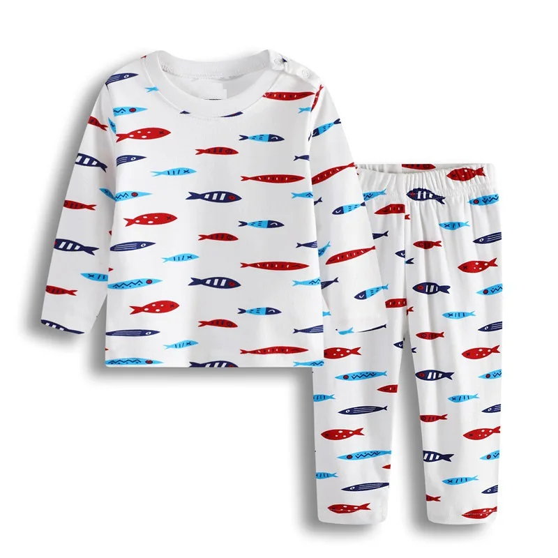 Bebe/одежда для сна для новорожденных мальчиков и девочек; пижамные костюмы с героями мультфильмов; пижамы для младенцев; детская одежда для сна; хлопковые брюки; комплекты одежды с длинными рукавами - Цвет: 5