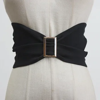 

sondr Women Belt Patchwork Black Blue Denim Belt Women Wide All Match Vintgae Leisure Womens Elastic Belts 2020 New Fashion