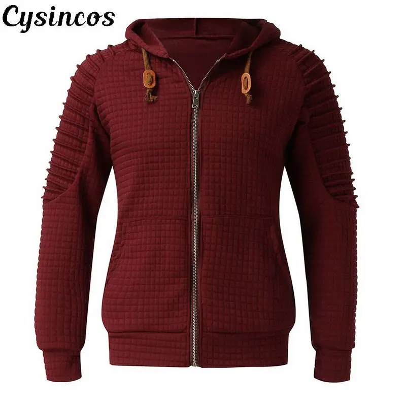 CYSINCOS2019 осенне-зимняя новая мужская модная однотонная флисовая куртка на молнии с
