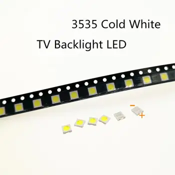 

50-500Pcs SMD LED TV Backlight Televisa Cold White 1W 3V 2W 6V 350mA 3535 3537 Cool White LCD Backlit for TV Repair
