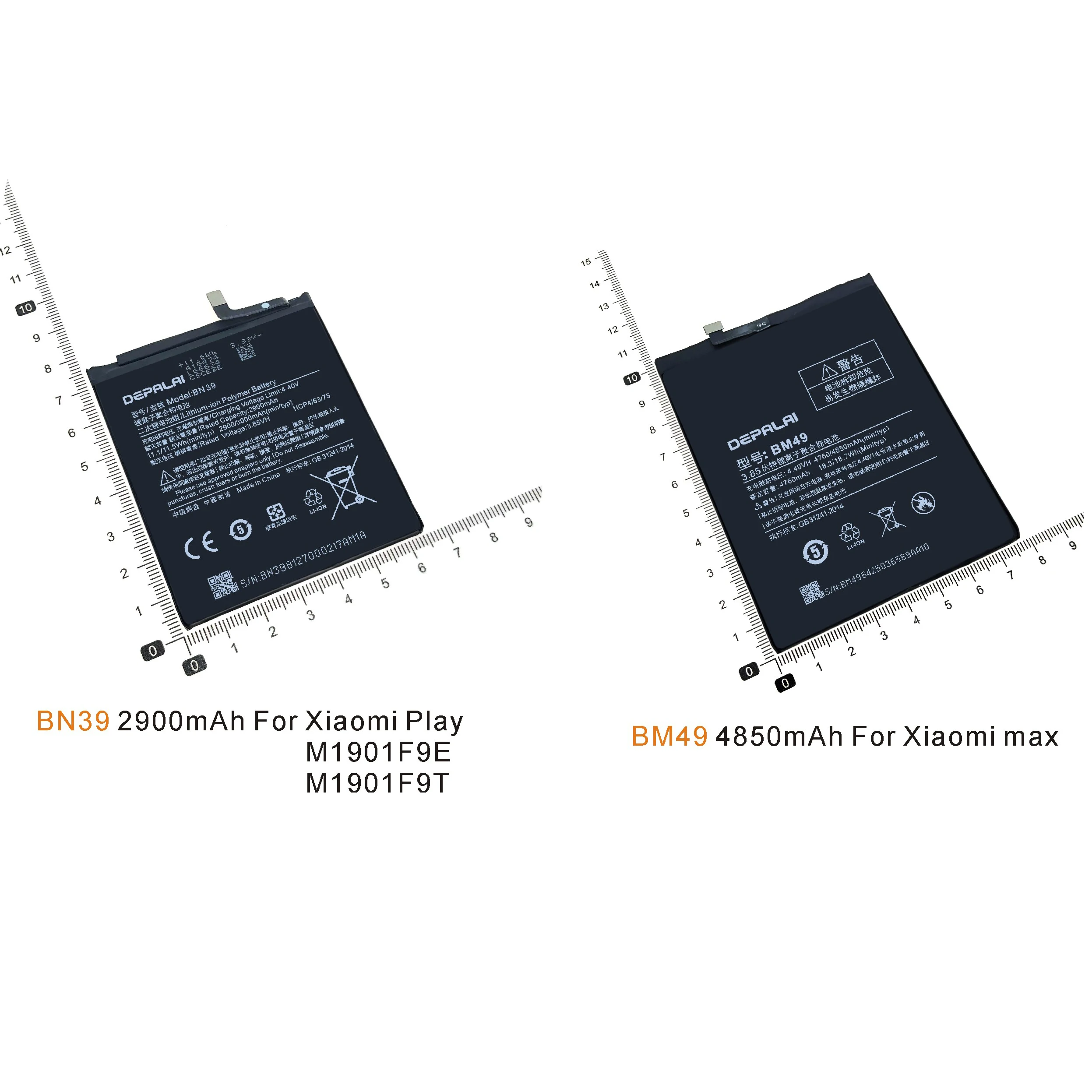 

High quality battery BN39 BM49 For Xiaomi Play M1901F9E M1901F9T For Xiaomi max Batteries Quality Replacement