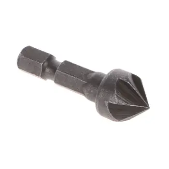 

6 Flute Countersink Drill Bit 90 Degree Point Angle Chamfer Cutting Woodworking Tool