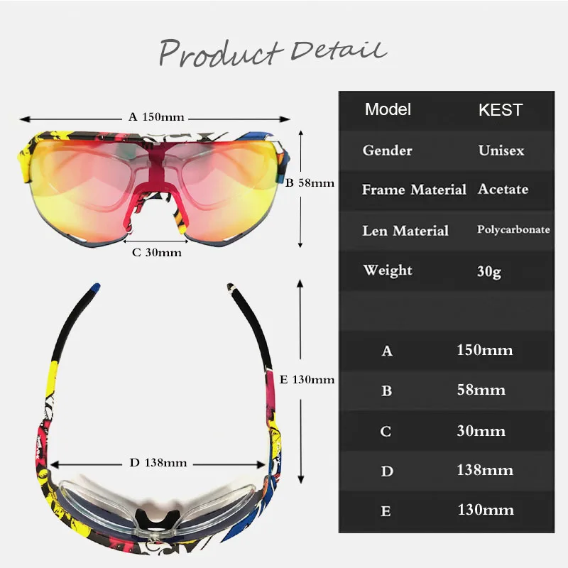 3 Lens Mountain Bike Goggles Polarized Cycling Eyewear Bicycle Cycling Glasses 2019 Sport Cycling SunGlasses Nrc P-Ride men