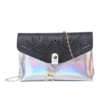 

Personality Women bag Patchwork Imitation Leather Women Shoulder bag Crossbody bag Fashion Hollow Handbag Mobile phone bag