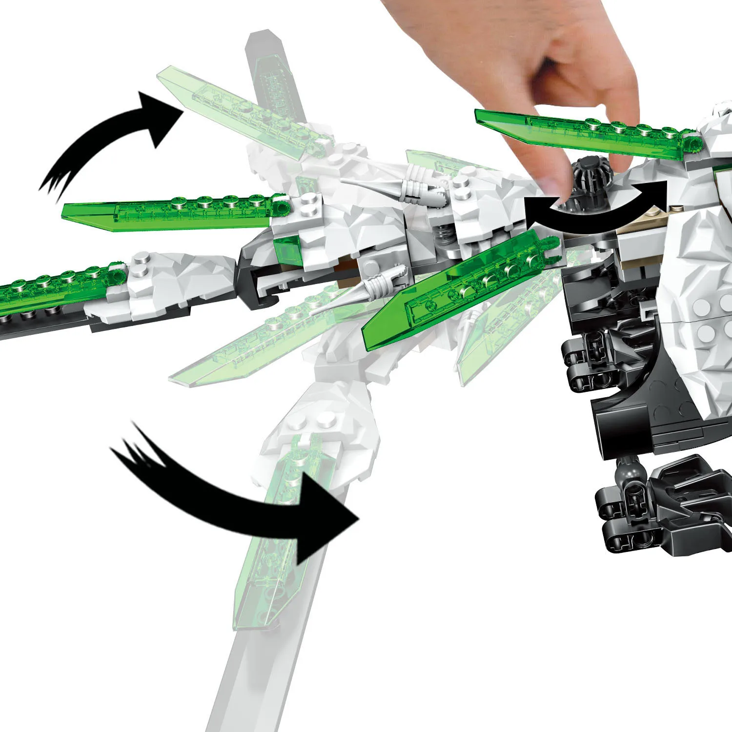 Продажа 1100 шт. ниндзя ультра Дракон совместимые legogery ninjogoes Дракон строительные блоки кирпичи игрушки для детей подарок на день рождения 70679