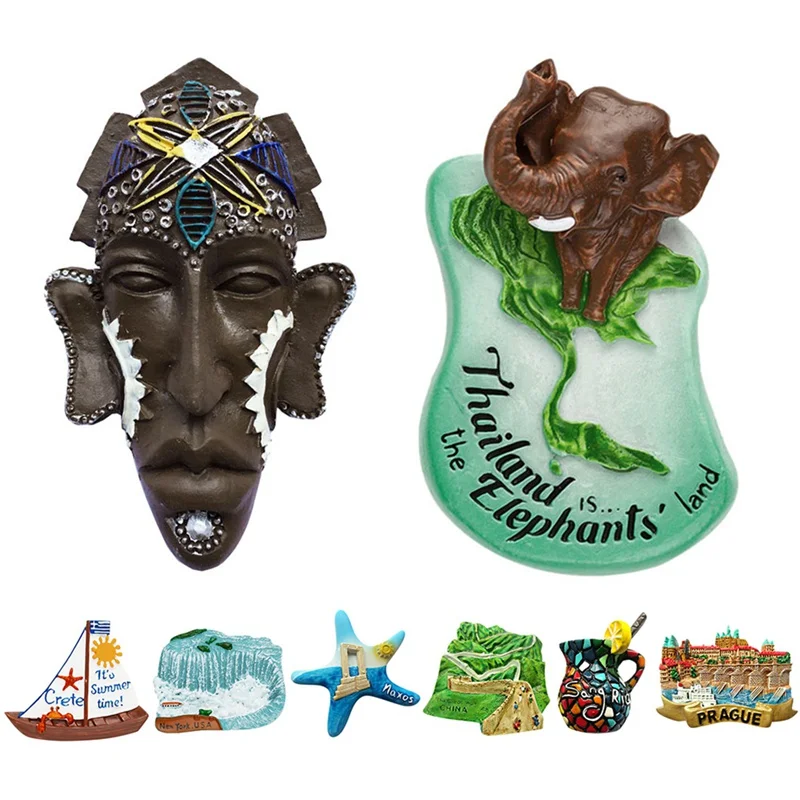 

Unique Funny 3D Fridge Magnets Resin Refrigerator Stickers Tourist Souvenir Shape Home Decoration Accessories#1