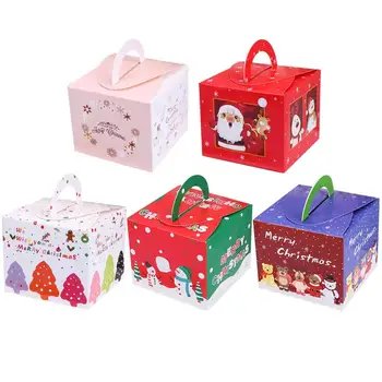 

20Pcs Christmas Apple Holders Gift Boxes Dessert Wrapping Boxes (Mixed Style)