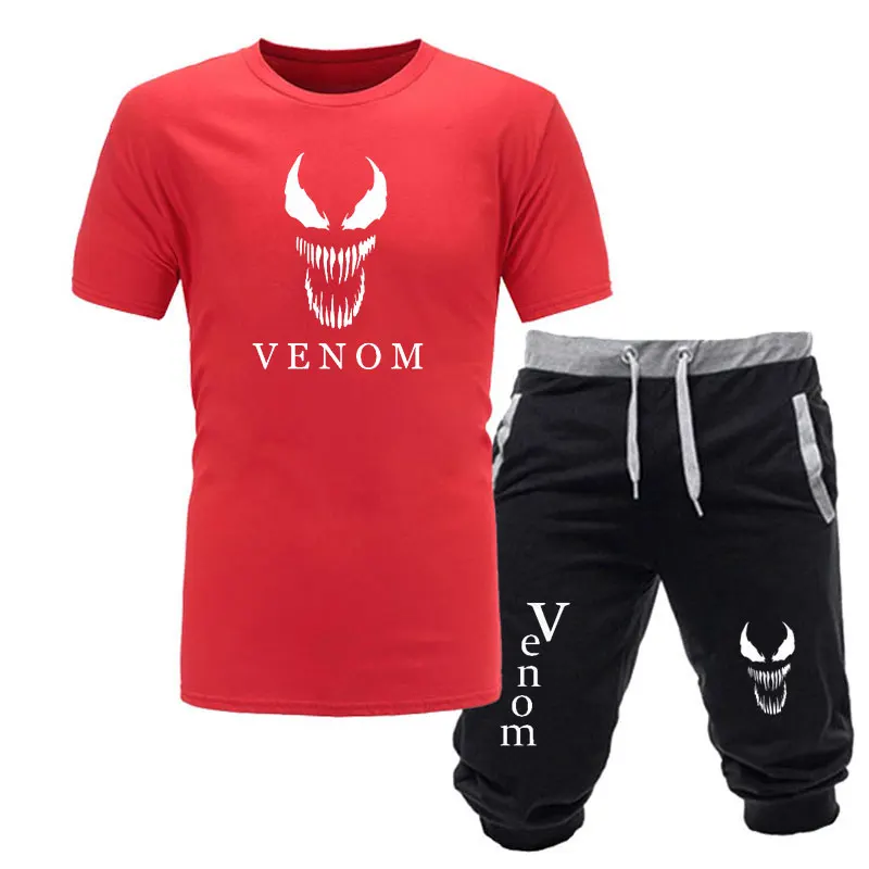 Новое поступление, повседневные мужские футболки и шорты для бега, мужские футболки Just Break, модные японские футболки из двух частей - Цвет: red