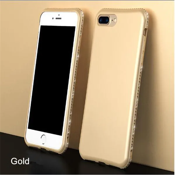 Goud Чехол Siliconen для iPhone 6 6s 7 8 Plus X Xs Max XR Роскошная Алмазная Блестящая крышка samsung Galaxy s7 Rand S8 S9 S10 Plus Note 8 9 - Цвет: Goud