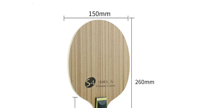 Huieson Professional Technology 5 Ply Composite Wood 2 Carbon Layer Table Tennis Racket Blade for LoopKilling Players S4 (2)