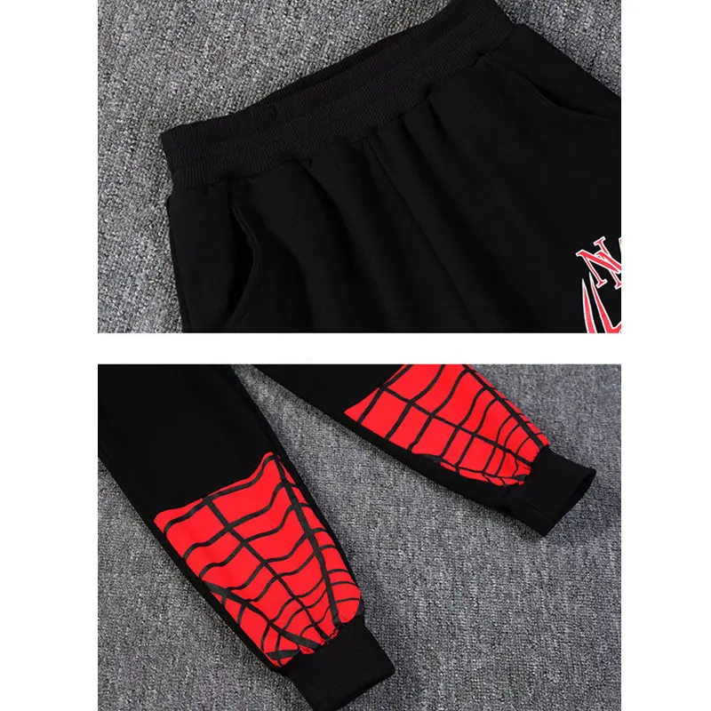 Комплект одежды «Человек-паук» для мальчиков 3, 6, 8, 10, 12, 14 лет, хлопковый спортивный костюм, Детский Мужской костюм для косплея «Человек-паук», детский спортивный костюм
