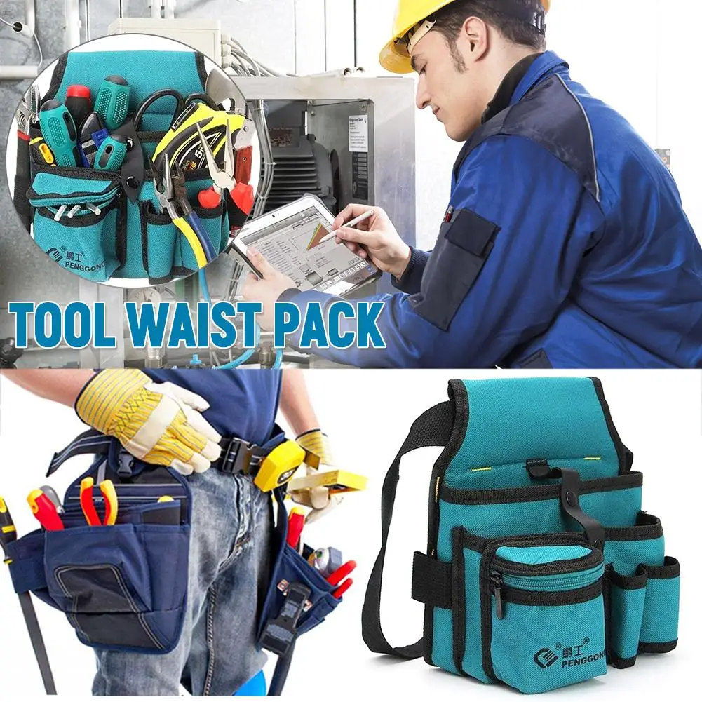 

Multi-pockets Canvas Tool Bag Waist Pocket Case Electrician Tool Bag Oganizer Carrying Pouch Tools Bag Belt Waist Hanging Bags