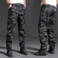 Spring Brand Men Fashion Cargo Pants Multi-pockets Baggy Men Pants Casual Trousers Overalls Camouflage Pants Man 2