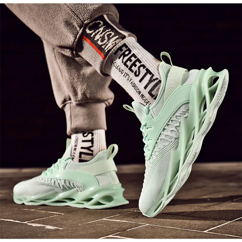 Men Running-Shoes Non-Slip-Light Shock-Absorber Zapatos New Blade Cool Breathable Korean