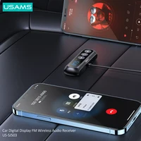 USAMS FM Transmitter Car Bluetooth 5.0 FM Radio Modulator Car Kit 5V USB Car Charger Handsfree Wireless Aux Audio MP3 Player Kit