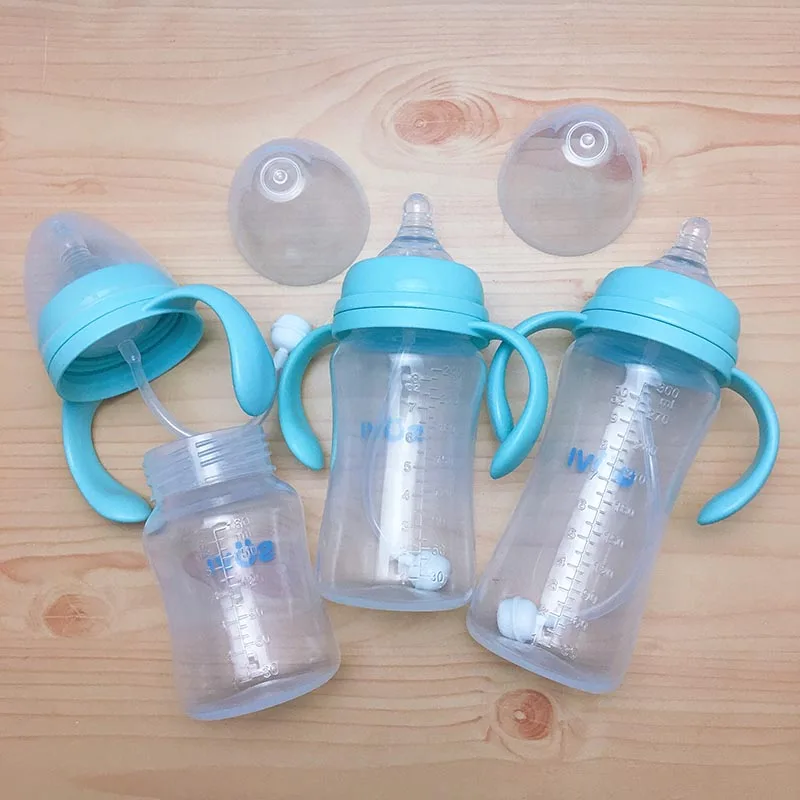 Противоскользящая BPA бутылочка для новорожденных грудного вскармливания молочный фруктовый сок Вода Кормление широкий рот соска напиток PP бутылки