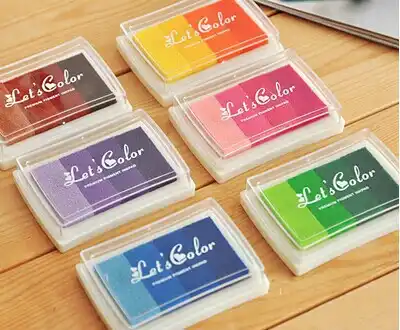Kawaii милый 6 цветов чернильный коврик ручной работы на масляной основе для ткани древесной бумаги Скрапбукинг чернильный коврик на палец картина sl2775