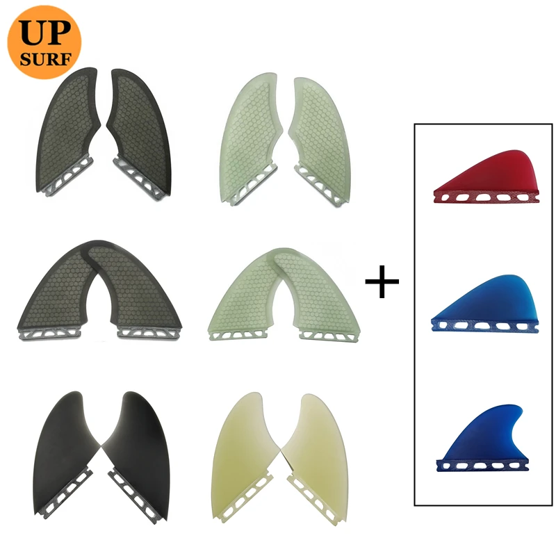 Surfboard fins twin fins/small central fin surfboard Single Tabs Fins Keel Single Tabs Keel Fin free combination fins set