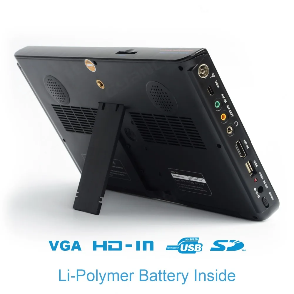 10 "HD Portable Digital and Analog Mini Car TV Supports USB SD MP4 H.265 AC3DVB-T2 ATSC ISDB-T TDT
