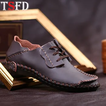 

Comfortable Leather Shoes Men Sneakers Fashion Mens Casual Shoes Ultralight Mens Loafers Leather Slip-on Shoes Large Sizes 50 Y7