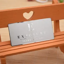 Металлическая Именная Карта зеркало законченное нормальное травление простая и благородная визитная карточка