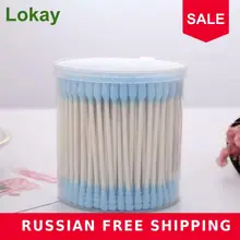 Eco Biodegradable 200PCS Bamboo Cotton Swab Wood Sticks Soft Cotton Buds Tip For Medical Nose Ears Cleaning Health Care Tools