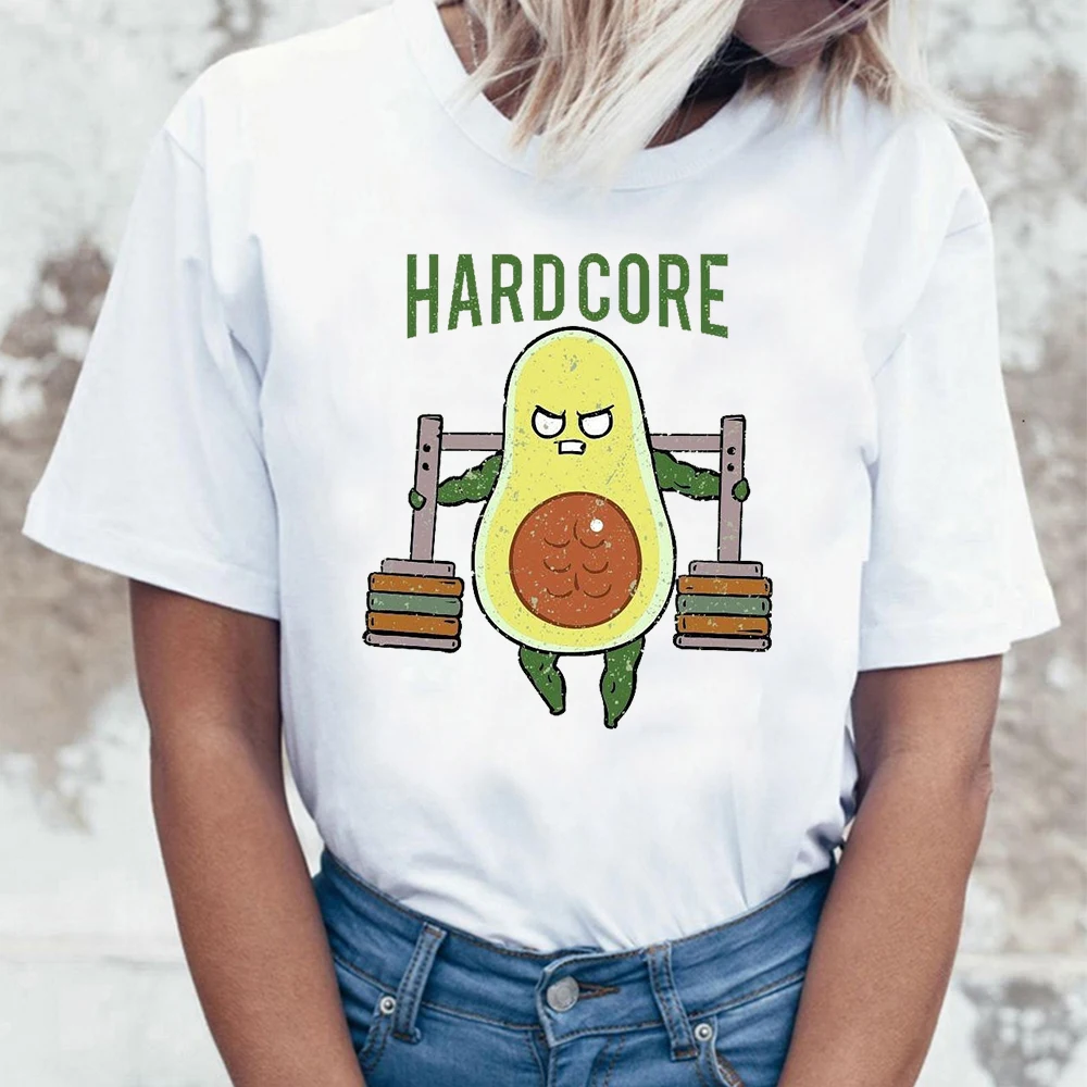 Модные авокадо Футболка женская одежда Harajuku Femme Графический Kawaii 90s Funny футболка