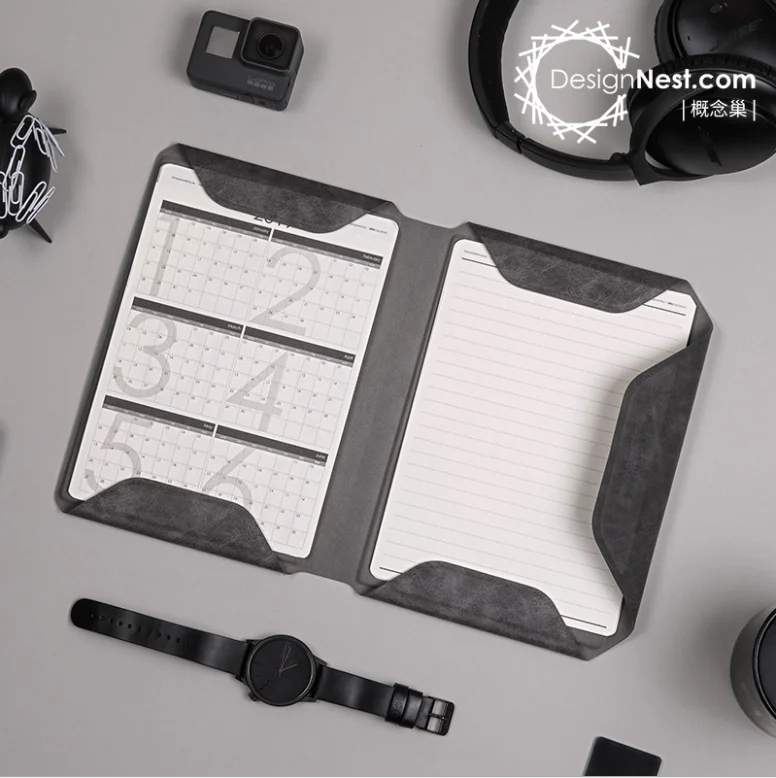

NoteBook Folder Notebook PU Leather Material Writing Organizer A5 Size Easy Replacement and Adjust