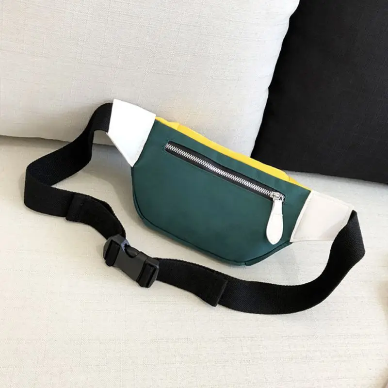 Canvas Waist Bag Leisure Fashion Panelled Shoulder Bags Fanny Pack For Women Girls