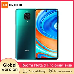 Глобальная версия Xiaomi Red Mi Note 9 Pro 128 ГБ NFC Смартфон Snapdragon 720 Octa Core 64-мегапиксельная четырехъядерная камера 5020 мА/ч, 30 Вт Быстрая зарядка