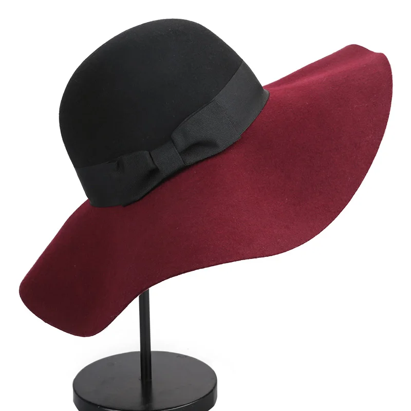 womens red floppy hat