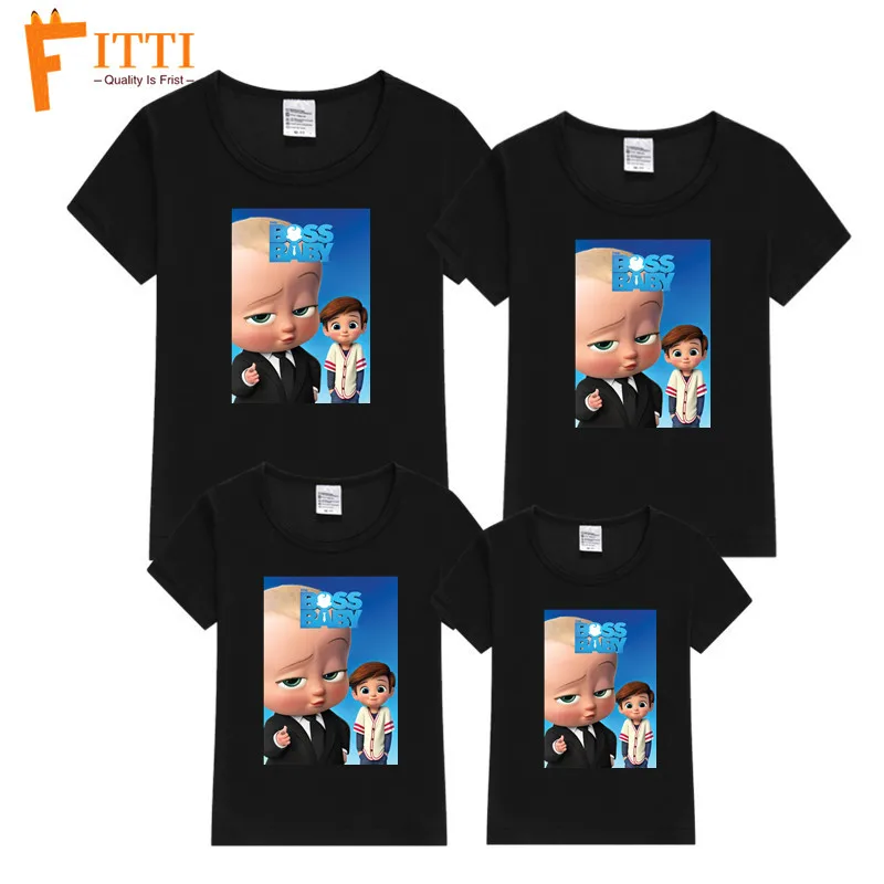 Одинаковые Семейные наряды BOSS BABY хлопковая футболка одинаковый вид для семьи