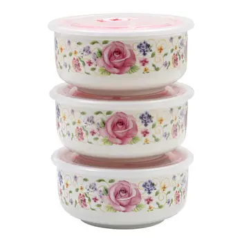 

Fresh Box Lunch Box Ceramic Fresh Bowl with Lid Refrigerator Storage Box Lunch Box Instant Noodle Bowl Bowls Ceramic Porcelain
