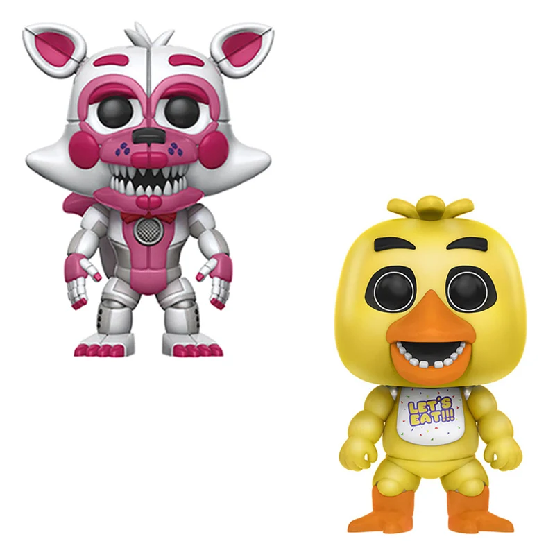 10 шт. Five Nights At Freddy's Toys ПВХ Фигурки FNAF Бонни и Чика Фокси Funtime Фредди фазмедведь кукла кошмар медведь куклы - Цвет: 2PCS