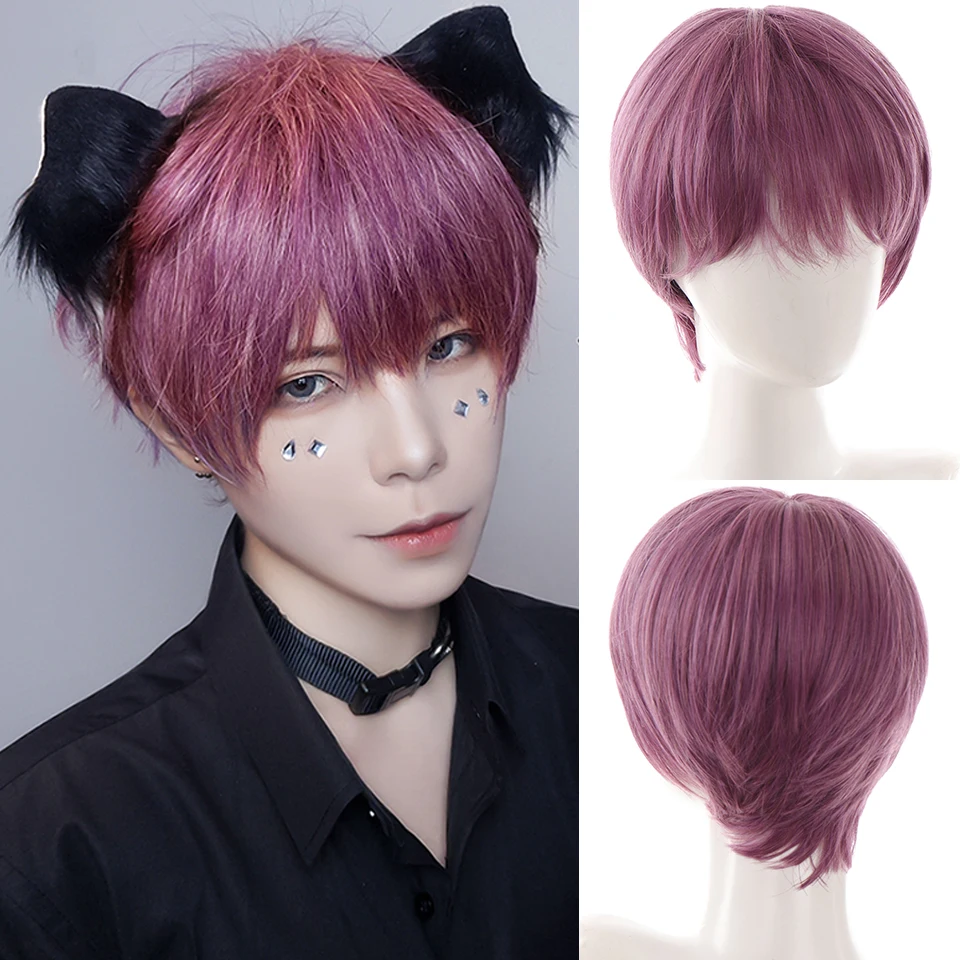 Buqi Synthetic Short Wig Black Blonde Brown False Hair Daily Party Cosplay Wigs For Women Man Girl Boy High Temperature Fiber Synthetic Wigs For Black Aliexpress