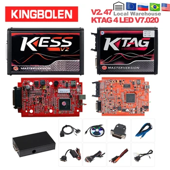 

KTAG V2.25 V7.020 4 LED KESS V2 V2.53 V5.017 EU Red fgtech KTM BDM Probe BDM Frame ECU OBD2 Car/Truck Programmer ECM Titanium
