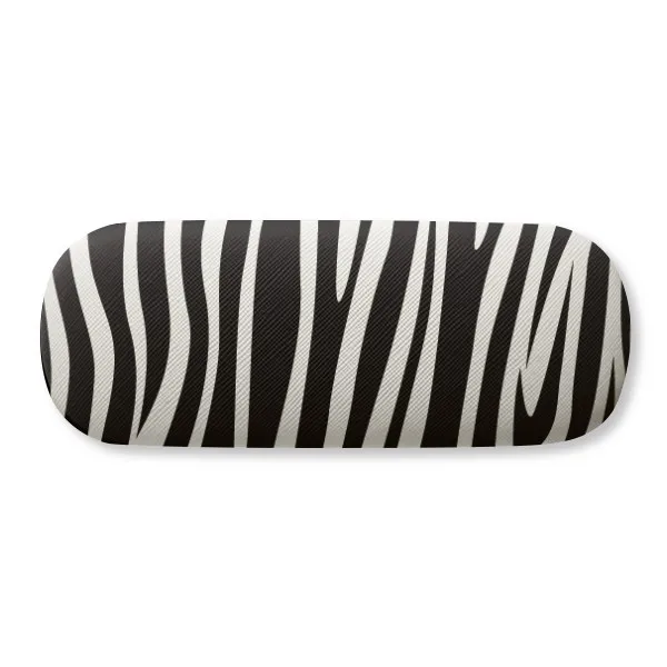 

Black White Veins Pattern Background Glasses Case Eyeglasses Clam Shell Holder Storage Box