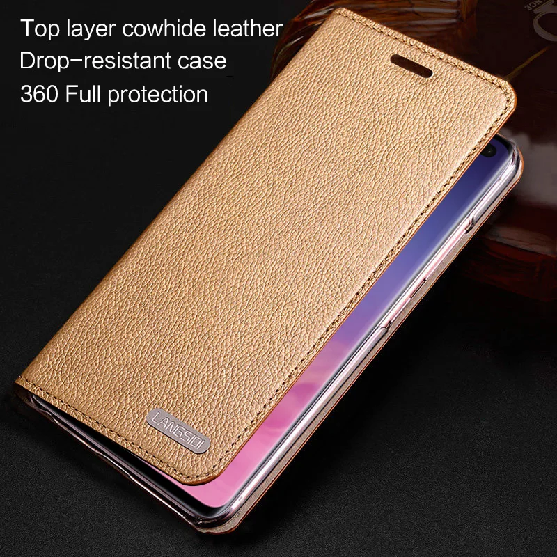 

Flip Phone Cases For Samsung Galaxy S6 S7 edge S8 S9 S10 Plus Litchi Texture For Note 8 9 A5 A7 A8 2018 J3 J5 J7 2017 case