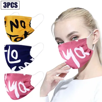 

3pc Cloth polyester Washable -dust Reusable Mouth Face Covers Cover Pm2.5 Activated Carbon Filter Insert Can Be Washed 2020