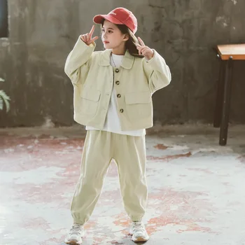 

Baby Girls Clothing Denim Suit For Girls Fashion Loose Kids Girl Long Sleeve Outfits School Casual Autumn Children Clothes Sets