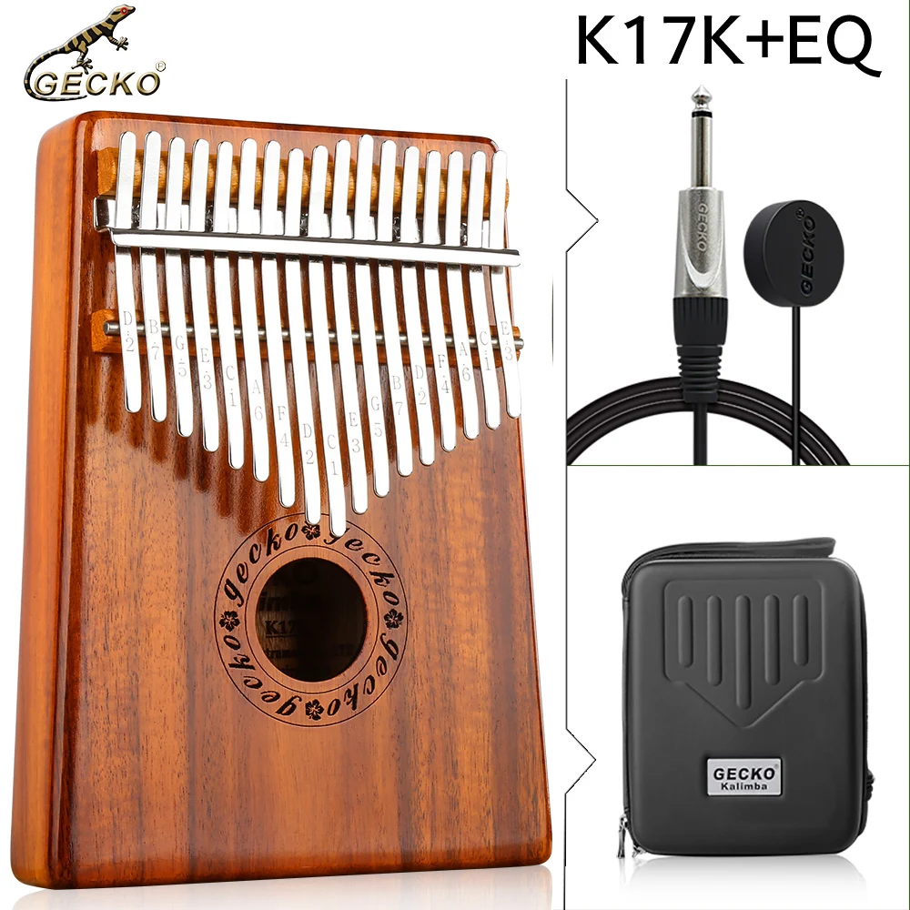 GECKO Kalimba 17 клавиш большой палец фортепиано и EVA высокопроизводительная защитная